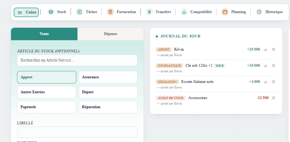 Aperçu de l'application Sira